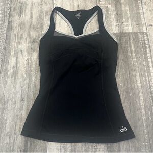 ALO Yoga Black Racerback Tank Top Size XS